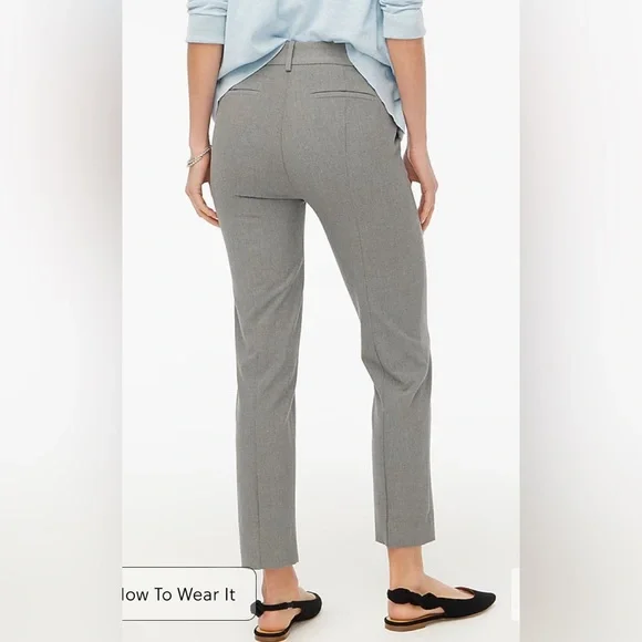 Slim cropped Ruby pant in stretch twill - GRAY - Picture 2 of 4